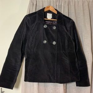 Black Velvet Corduroy Jacket Blazer